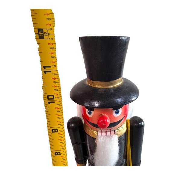 Vtg Hand-Painted Wooden Nutcracker Set of 2 Crafts Need Repair Red & Black READ - Picture 4 of 8